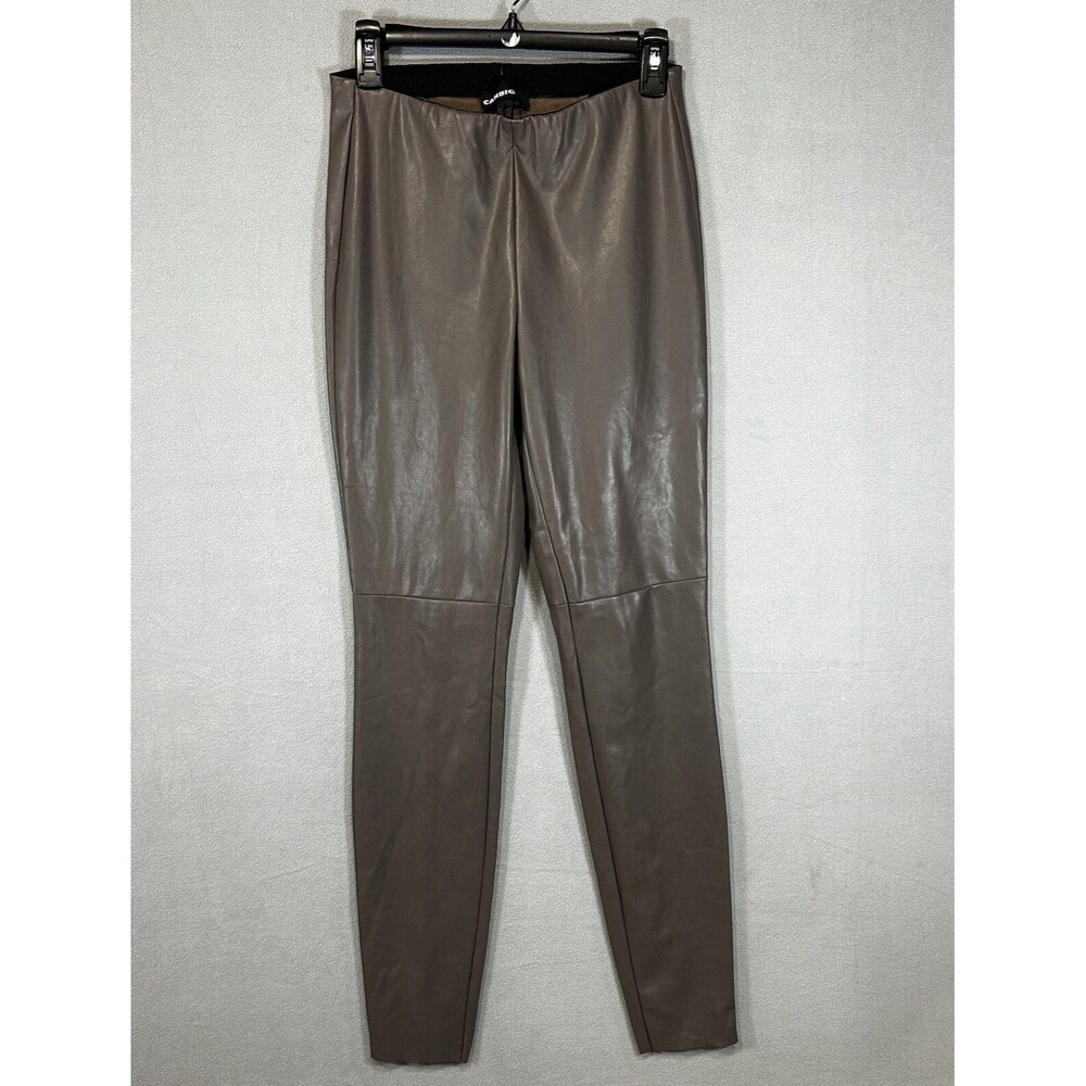 Womens Faux Leather Pants Small Tan Brown Bikercore Rockstar Baddie Streetwear